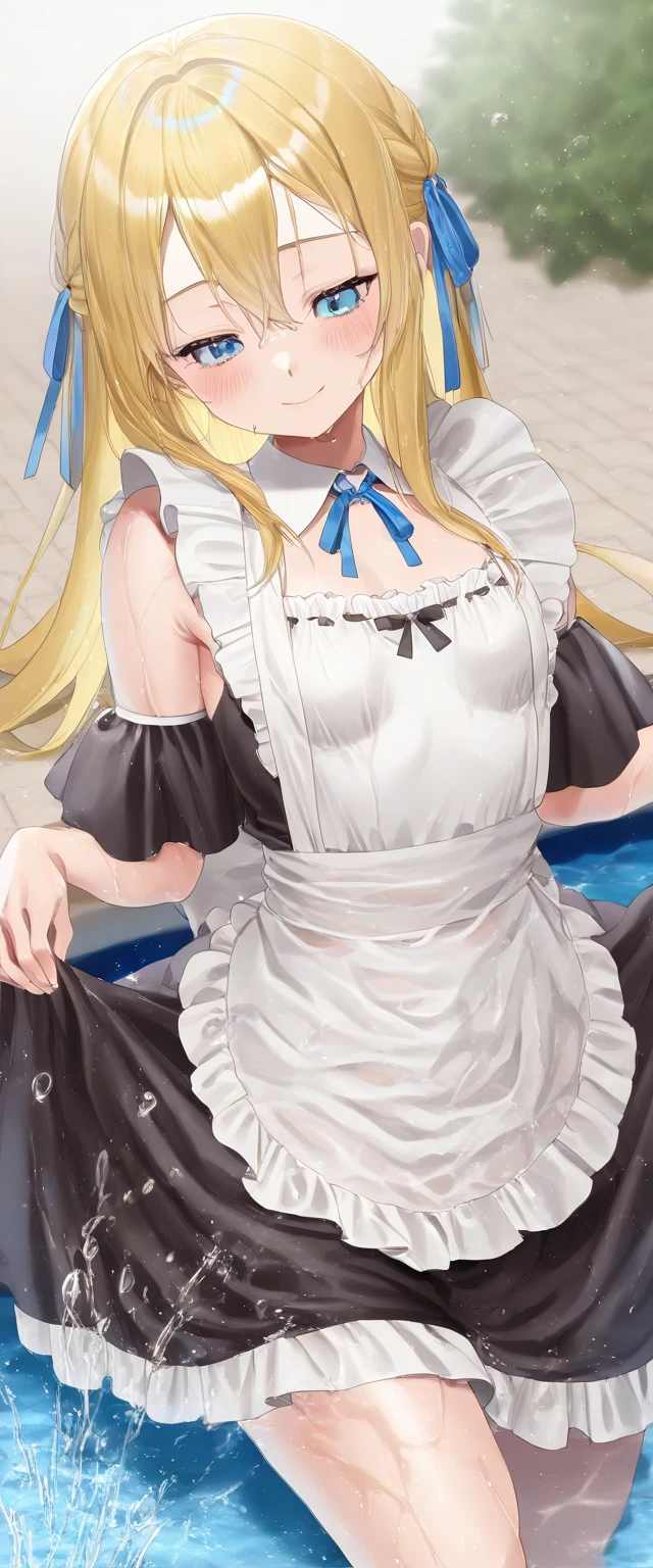 (Super best quality)(Highest quality)(Attention to detail)
Maid clothes, White apron, Headband, (Fashionable clothes)
Gothic Dress, ribbon, Maid clothes, (白と黒のMaid clothes)
Ocean, Beach, (Wave, Wave打ち), 高Wave, 荒Wave, In the water, (Waterlogged), Water Play,
((Even my clothes are wet 1.1))((Even my clothes are soaked in water)), (Water drop 1.1), Soaking wet, ((Deep water depth)) ((Deeply immersed))
Blonde, Blue Eyes, Cat ear, tail, cute, Naughty, The best smile, Water droplets all over the body((全身にWater drop 1.1)), Long, Water drops on my arms, Water drips from the clothes, Small breasts, Less exposure, Floating offshore, The clothes are sinking, Waveに呑まれている