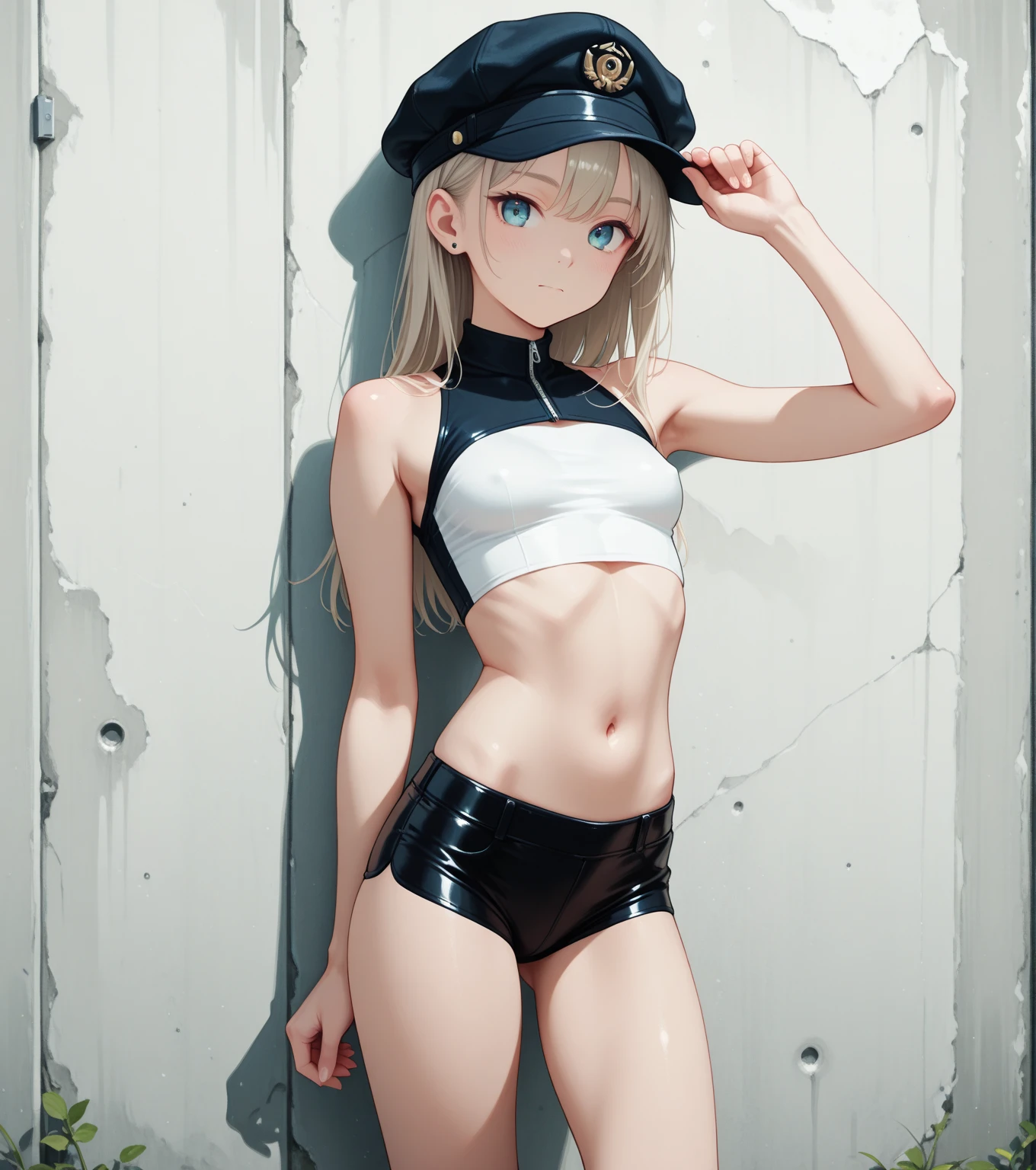(extremely detaild的 CG unified 8k wallpapers),(tmasterpiece), (Best quality), (ultra - detailed), (Best Best Illustration),(The best shadow),Raise your arms up,Hands are tied in chains,The whole body was hoisted,Imprisoned,be violated,A man teased his navel with a feather