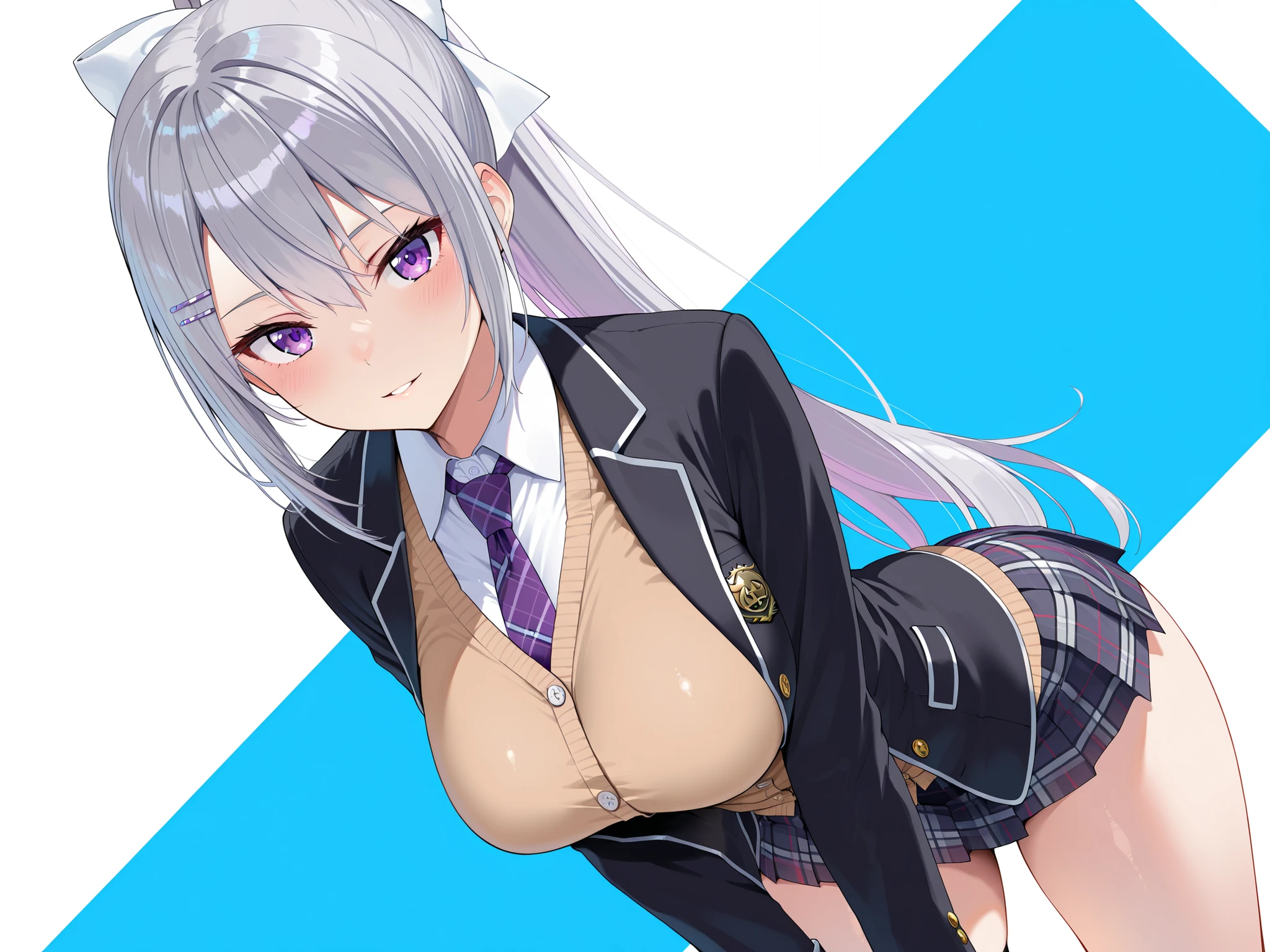 Umamusume pretty derby,gigantic breasts girl,pink long heir, ((highest quality)), ((masterpiece)), (detailed),(4k), Perfect Face, Umamusume, happy meak,delete texts