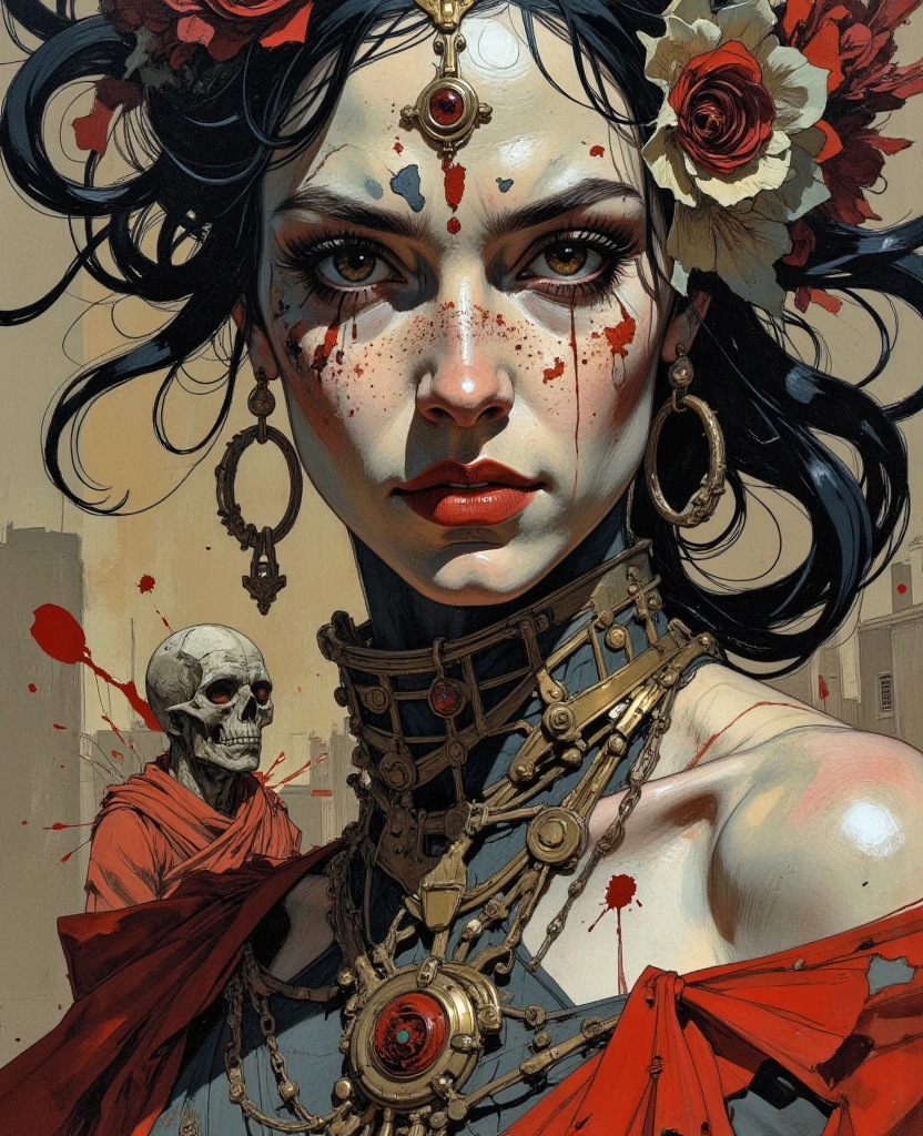 (((One bbw brunette woman))) broken heart, devastated, wind blown hair, (Eden), (pink roses) ethereal, (8K HDR 0.8) (Cinematic lighting 0.9) (Ultra-detailed and complex elements 0.7)(Broken glass effect 1.2) (murderous background 1.1) (vibrances, red, and Ebony 1.1) (crying Emotions 1.2)(Broken Glass Memories 1.2) (Blood-dripping rose thorn 1.2),glass, shattered hearts, teardrops, blood falling from eyes, covered in bloody face, bloody hair, valentines dress, blood tears dripping, bloody heart, lost soul, glowing eyes