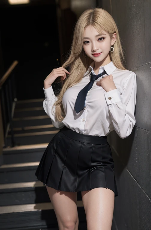 beautiful beauty, three dimensional two dimensional, rich, Blonde, skirt, tights, high-heels, poison, 1GIRL