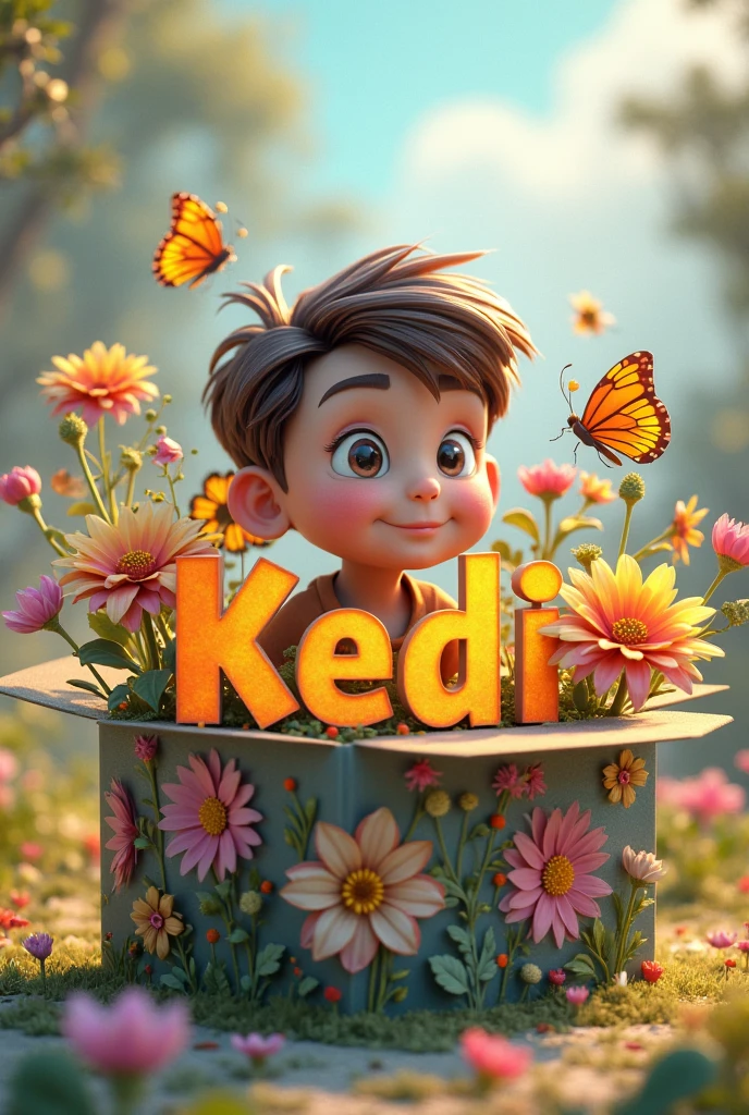 my name karol flor with flowers