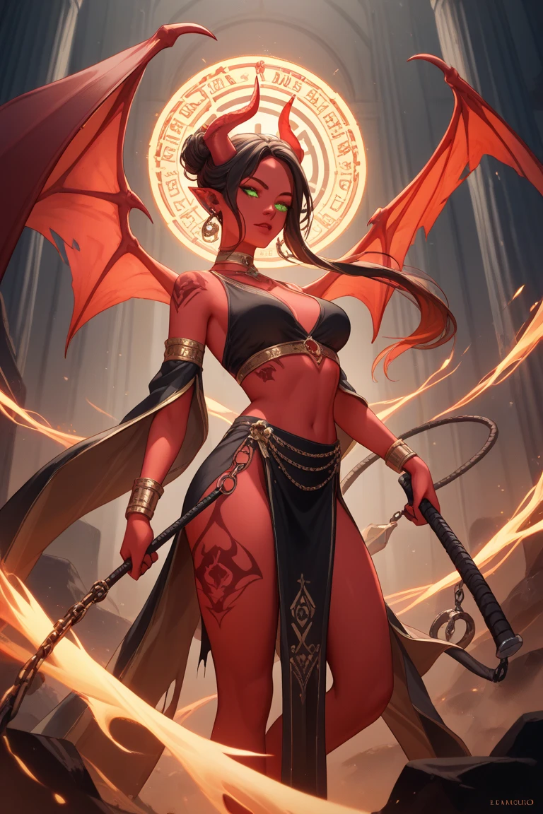 2girl, beautiful dark matter empresses, detailed eyes, detailed face, mature face, athletic body, looking at viewers,full body, light smiles,(small breasts:1.4)detailed skin, colored skin(red skin:1.9), horns on head, (((bald))), mature body, tall body,seductive body,medium big breast, ((girls pressed breasts on one another))), medium thigh,99((no hair1.8), detailed clothes BREAK desert and skull backgrounds, holding only one long and thick dark scepter,dark dragon in sky, highly saturating beams, holy ceremony, demon halo, golden and red spark dazzling around, holy magic circle, black crown , golden majical lightning, best quality, masterpiece, trending on Art station,BREAK,Detailed,Realistic,4k highly detailed digital art,octane render, bioluminescent, cinematic lighting BREAK 8K resolution concept art, realism,by Mappa studios,masterpiece,best quality,official art,illustration,ligne claire,(cool_color),perfect composition,absurdres, fantasy,focuse, red and gold color palette,(((stands on cracked pedestal)))