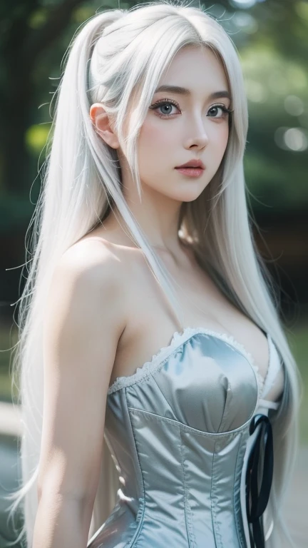 ((tmasterpiece:1.4)、(top-quality:1.4)、(reallistic:1.7))、By Luis Royo(By Luis Royo)Surreal portrait of a beautiful girl、Super beautiful girl、((1girl in:1.4))、Shiny natural skin texture、Authors:By Luis Royo(By Luis Royo)、age19、(Two arms:1.4、Two legs:1.4)、(perfect anatomia:1.4)、(Perfect female body:1.4)、Portrait photo of a girl、Close-up photos、Full body shooting、((masutepiece:1.4), (of the highest quality:1.4), (Realistic:1.7), By Luis Royo, Beautiful Girl, Super beautiful girl, ((1girl in:1. 4), Shiny natural skin texture, Authors: By Luis Royo, 19 years old, (Perfect female body: 1.4), (Perfect female body: 1.) 4), Portrait photo of a girl, Close-up photos, (Full body photo), Fantasy Art, Soft front light, Beautiful expression, Kawaii face, Beautiful breasts, Large Full Breasted: 1. 2, Beautiful buttocks, Fine eyes, Clear and eye-catching, beautiful and alluring, Beautiful eyes, thin waist, Raw photo, Red lips, ((White hair, Long hair)) , 1 Screen View, ),((Off-the-shoulder hand-knitted sweater))、((Black tight skirt))、 (sexyposture), (the milky way in the sky),((T-back panties))、((Black garters and garter belts))、(A smile)、((Vaginal orchids))、((erection)),((sexypose)),((Beautiful woman sitting on stone steps)),