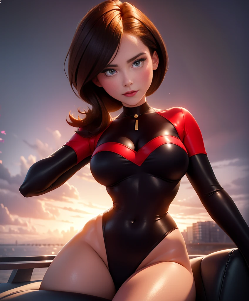 (masterpiece), (Best Quality), (extremely detailed), harley quinn, Very short blue dress White ?????, black headband, blond hair, Long white socks up to the legs, cute sitting pose with legs open, Her pink vagina will be seen and she will be looking at the viewer with a sensual and seductive face., in a flower garden, (pond), (((Disney castle in the background))), (blue sky), (sunny day), 3D. illustration, Good highlights, perfect proportions, dynamic, professional, awarded, (very detailed skin), (Very detailed face), photorealistic, HdR, ultra high resolution, absurdities, perfect body shape, Nice smile, big breasts, very big buttocks, Wide hips, very sexy,