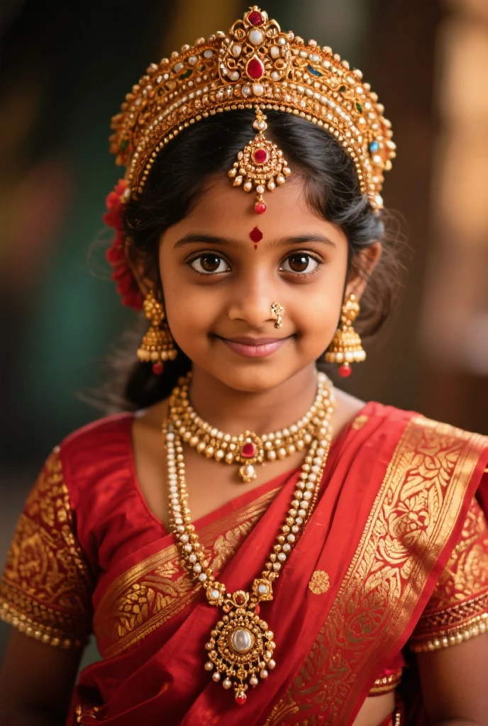 Sachi wearing rakhi to lord indra 