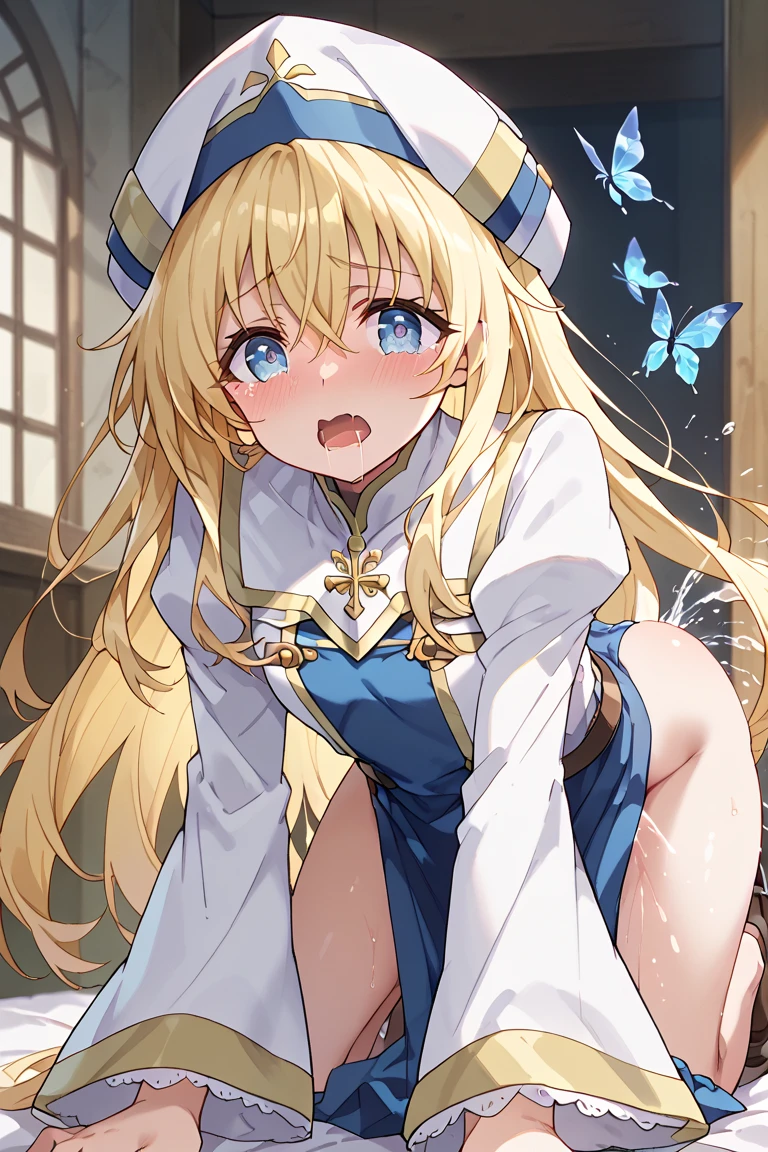 super detailed,(highest quality),((masterpiece)),(High resolution),original,Highly detailed 8K wallpaper,(very delicate and beautiful),
anime,
alice in wonderland,1girl Blonde Straight Hair Serious Stockings Sit Watch ( manga-anime , Gradient by Yumei Victor Ngai),(((Completely naked))),nsfw,spread your legs wide Spread your Pee golden pubic hair hymen ,