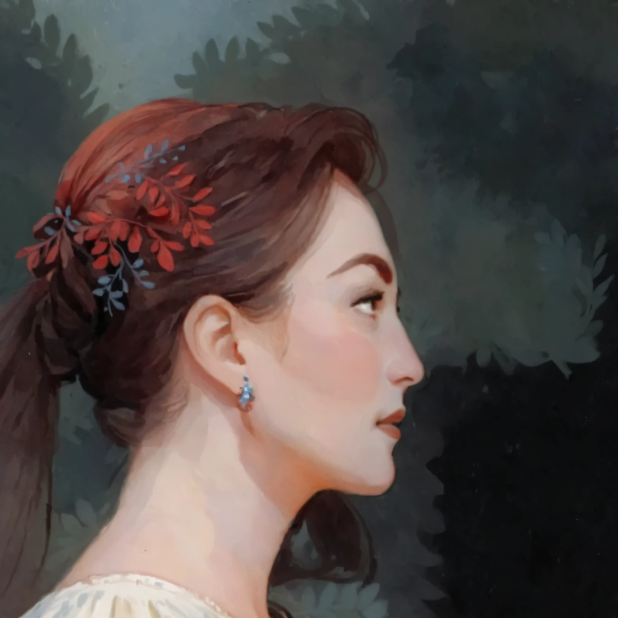 score_9, score_8_up, score_7_up, score_6_up, score_5_up, score_4_up, 1_woman, brow hair, expressive face, long_hair, wearing a vibrant long peasant medieval dress, detailed clothing, sketches, detailed thick gouache painting, illustration, in gougoupaintleaves style:1.5, XLCOMIC_POS, novuschroma04 style