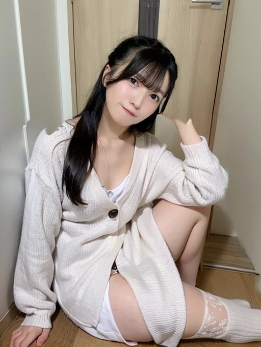 Japanese female, (underweight), (flat chest best quality:1.5), a lot of details, detailed black hair, beautiful detailed hair, super fucking beautiful, delicate beautiful face, complex details beautiful and delicate eyes, perfect hands, perfect and delicate limbs, detailed skin, best quality, ultra-detailed,(cheerful grin:1.5),NSFW,
theater, (Office Lady), legs spread, squatting, wavy hair, brawny, (white skirt, long sleeves, pantyhose, white jacket), Japanese, (full body shot:1.3), ground-level shot
