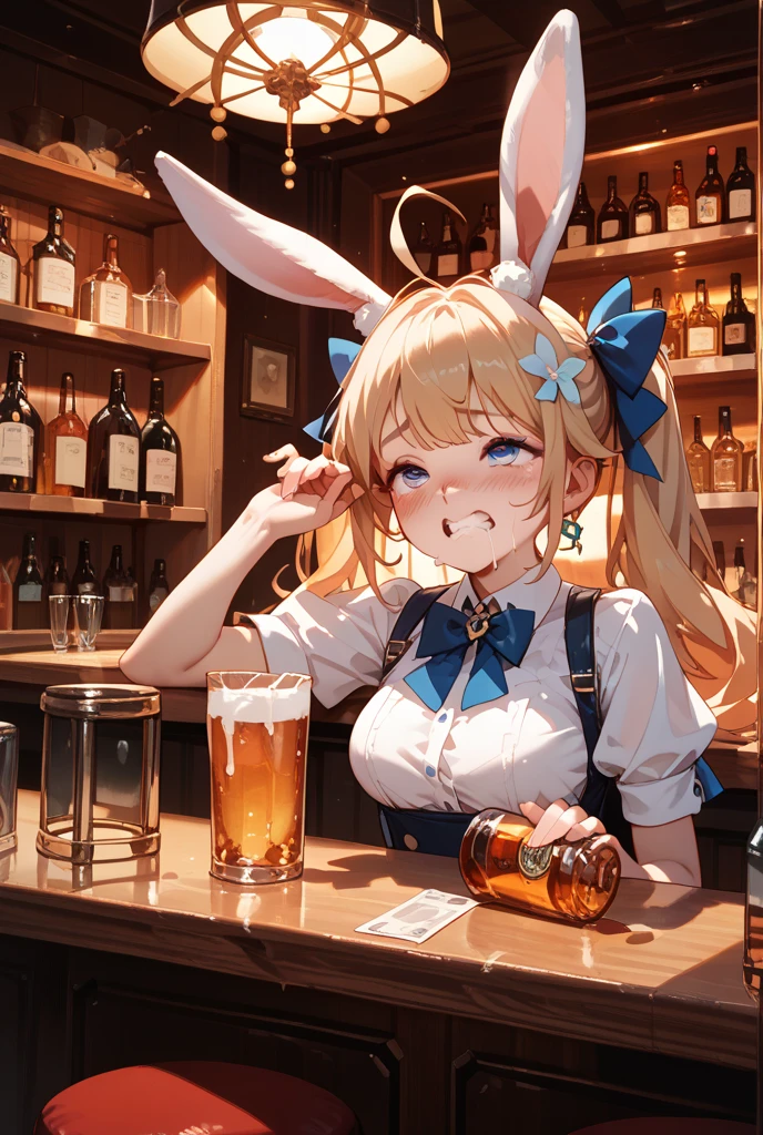 Bunny girl and bunny boy cum