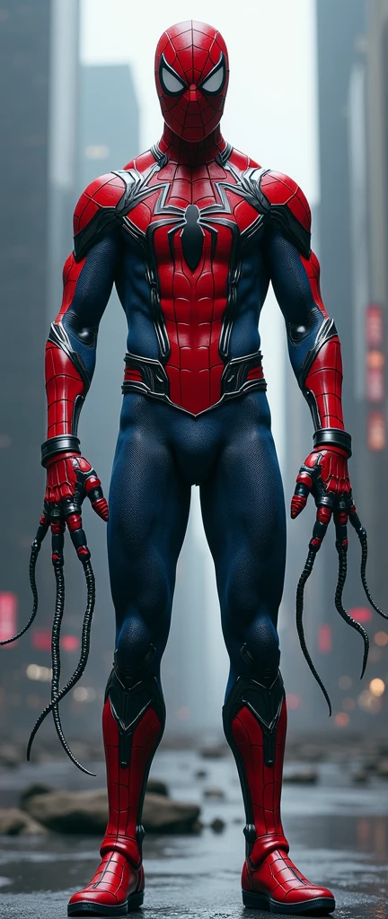 the dynamic depiction of Spider-Man reimagined as a alien x(ben10 ) in the world of Baldur's Gate, iconic spider suit and、fuse the complex fantasy armor and costumes of The Ghisyanki warriors. The characters are drawn in action-packed poses, lighting surrounded by gold, floats with light Inspired by spheres, the complex texture of, armor combines high-tech and mystical elements. The environment is full of tension and movement, splashes of water and dramatic lighting enhance the intensity of the scene.

style: Kelly Fleece's vivid, Dramatic composition, highlights intricate details and sparkling dynamic poses. The artwork captures the fusion of sci-fi and fantasy aesthetics, bold color contrasts and polished finishes.

Camera and lighting: cinematic one-shot perspective, low angle, The dramatic backlighting outlines the suit and armor Highlights. creates depth、focuses on emphasizing the texture of the costume.

resolution and quality: ((超high resolution:1.5)), ((4K:1.5)), ((high resolution:1.5)), ((masterpiece:1.6)), (( Award winning :1.4)), ((Super Detail:1.5)).