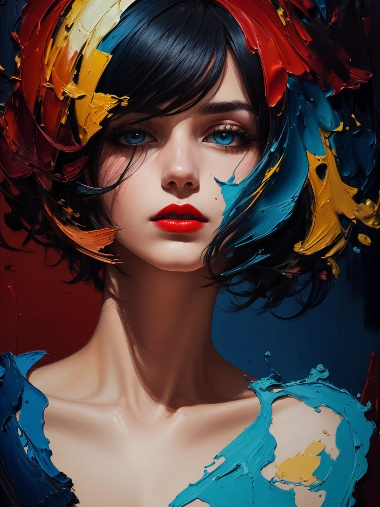 Splash of colours in artistic way beautiful epic great masterpiece HD quality