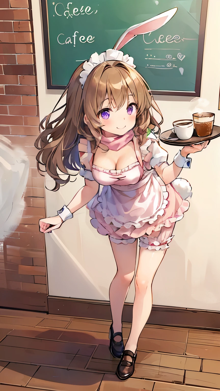 (((masterpiece, Highest quality, High resolution, 超High resolution, Perfect Pixel, Depth of written boundary, 4K, RTTX 10.0))), Beautiful Anime Women, Beautiful art style, Anime characters, ((Smooth texture, Realistic texture, Anime CG Style)), Exact finger count、Exact number of legs、(Exact number of arms:1.0, Exact number of hands:1.0), (Perfect hands, Perfect Anatomy), Cinematic, Realistic, Extremely detailed CG, Daytime lighting, Perfect lighting, Best Shadow, The best natural light, whole body, Perfect body, バランのとれたPerfect body, Perfectly balanced style, (Slender body:1.2), ((Long Hair, bangs, Reddish brown hair, Stylish hairstyle)), ((A cute woman stands with her hands in her panties:1.8)), (Put one hand in your panties:1.8), (fingering:1.8), (pussy juice:1.5), ((Bow tie around neck, High heels:1.3), (Sexy and cute emerald green underwear:1.3), (Stylish shiny emerald green satin panties, Side-tie panties, Panties with plain emerald green in the center and lace decoration on the sides:1.3), (Thin panties with ribbon:1.3), (Emerald Green Micro Lace Satin Bra, Emerald green bra with lace trim, Thin bra with ribbon:1.3), (lace garter belt, Garter Strings, Knee socks:1.3):1.3), (Beautiful big , Cleavage:1.1), (Embarrassed expression:1.4), blush, (sexual pleasure expression:1.5), (The expression of someone who is holding in the toilet:1.4), (Look up, Mouth half open:1.4), (Half-close your eyes:1.3), (Stylish cake shop, Receiving guests, Many customers in the background, A busy store, Chair, table:1.3), naked, In underwear, Waitress in underwear, (Frilly maid-like headband:1.2), whole body, Angle from the front, chizuru