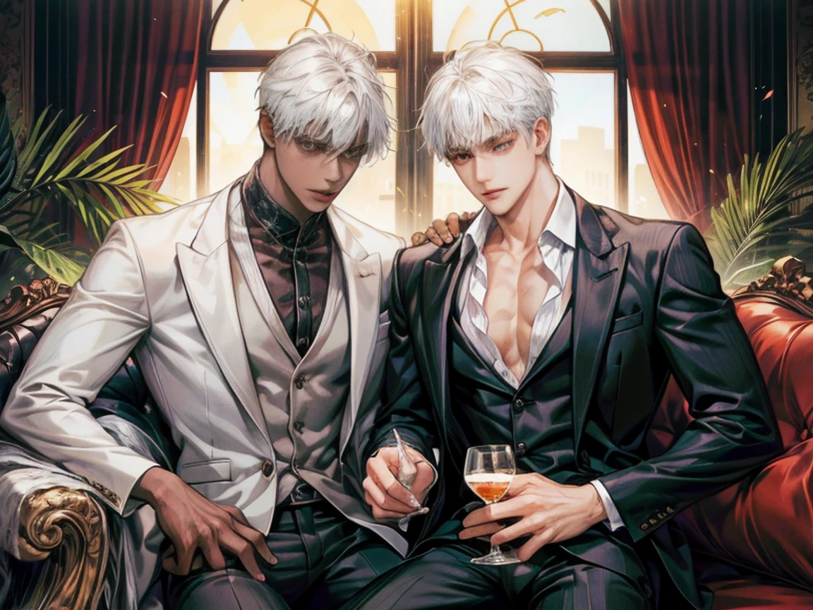 Male black clothes wearing black masks delicate and handsome --auto