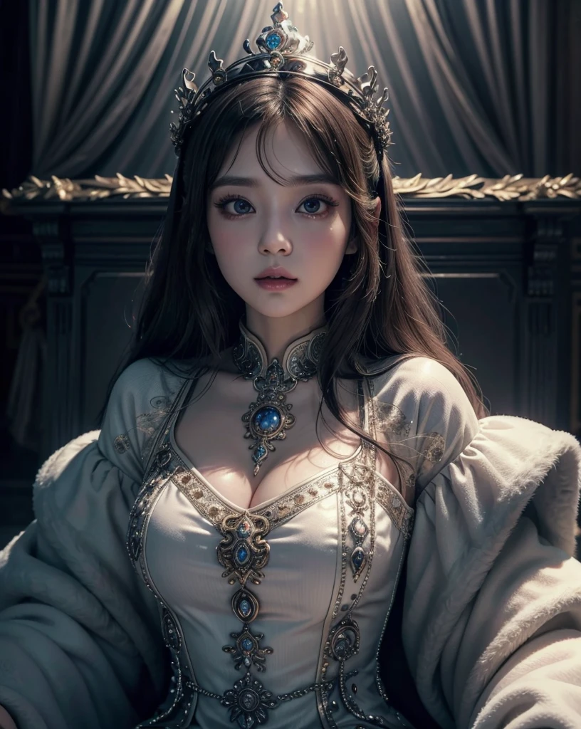 She is good-looking and charming. She is young queen. pretty face. --auto --s2