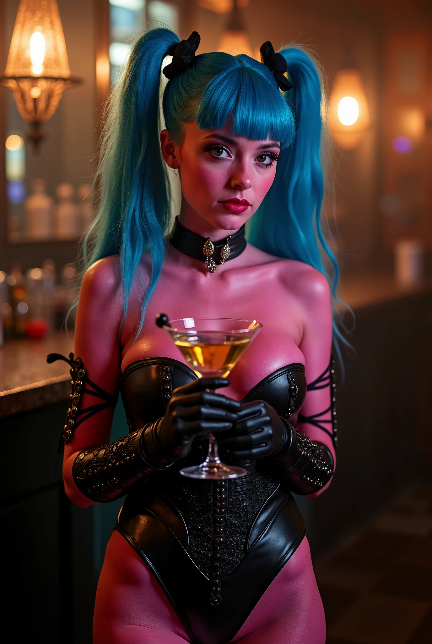 Lady Gaga working at the bar