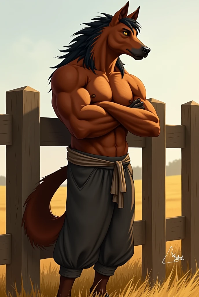 fox mccloud, 4k, high resolution, best quality, detailed, posted on e621, solo, anthro body, male, avarage build, (plain background:1.1), correct anatomy, (cel shaded, cartoony shading, strong shadows, dramatic lighting):1.3, (by wfa, by takemoto arashi, by meesh, by Taran Fiddler), fox tail:1.1, detailed eyes, naked, red scarf, gloves, side view, butt