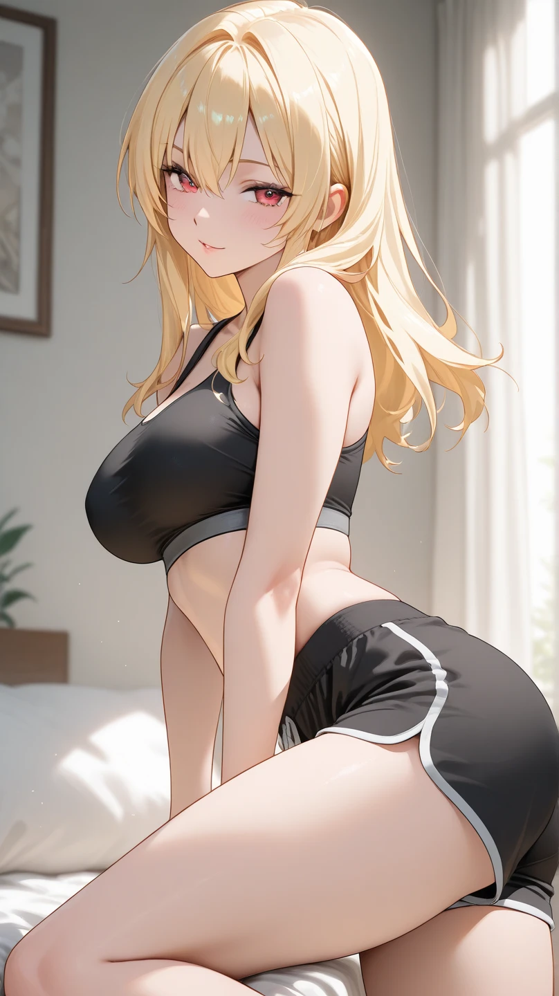 8K, RAW Photos, 最high quality, masterpiece: 1.2), High-quality RAW color photos, Professional photo shoot, 舞台は学校のプールin、 The strong midsummer light shines brightly on the school swimsuit.。ような長いblondeの髪と、魅惑的な紫の瞳を持つyoung womanのイメージを作る。she smiles warmly、There is a slight redness on the cheeks。Wearing a wet maroon school swimsuit、The tight-fitting swimsuit perfectly shows off her body lines.。The background is slightly blurred to focus on her maroon school swimsuit.。she stands confidently、フレンドリーin親しみやすい態度を醸し出している。in, (((young woman, Gal))), (Sharp features), (Small face),細部まinこだわった肌: 1.2), clavicle, Cute face, Beautiful appearance,Long eyelashes, , (Beautiful breasts:1.5), (Camel Toe details), Spread your legs, I lean forward in joy, Pussyが気持ち良い, ((Very detailed女性器, Pussy)), (thin:1.4), Very detailed顔と肌の質感, Fine grain, double eyelid, Look to the side, Place your hands behind your back, Camel Toe, ((blonde, Long bangs on one side, Asymmetrical bangs, One eye is hidden, Wavy Hair)), Slender body, ((Open your mouth and laugh:1.2)), Big Breasts, Normal hip joint, blue eyes, Cowboy Shot, , Large Breasts, Captivating thighs, Wet Skin))), A composition that emphasizes the girl's beauty, Gazing Eyes, Beautiful Skin, Shiny skin, Perfect Fingers, Five Fingers, Anatomically correct, Background blur, high quality, Bright colors, ((Very detailed, photo shoot))流れるような長いblondeの髪と、魅惑的な紫の瞳を持つyoung womanのイメージを作る。she smiles warmly、There is a slight redness on the cheeks。Wearing a wet school swimsuit、The tight-fitting swimsuit perfectly shows off her body lines.。舞台は学校のプールin、The strong midsummer light shines brightly on the crimson school swimsuit.。The background is slightly blurred to focus on her maroon school swimsuit.。she stands confidently、フレンドリーin親しみやすい態度を醸し出している。Girl sitting。