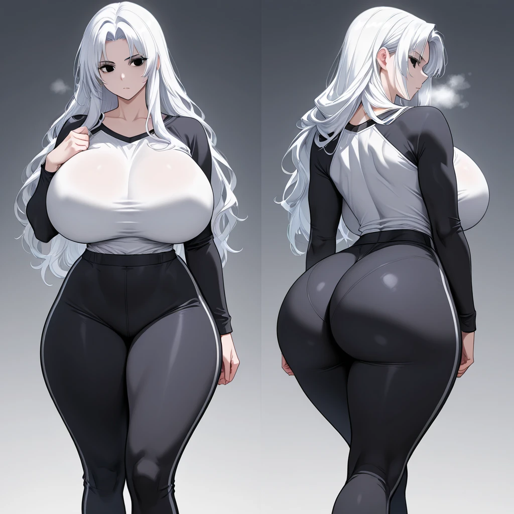 Masterpiece, full body portrait, slit pupils, only one girl, frontal angle, looking at viewer, ultra-detailed face, really talll girl, elegant and correct body proportions, perfect figure, fit body type, silver hair, symetric face, tall beautiful werewolf woman, black crop jacket, long biker shorts with chain decorations, white pale skin, smooth skin, especially detailed face, masterpiece, ultra detailed, best quality, highlydetailed face, ultra-detailed face, athletic body, pale white skin, big breasts, long hair, gray-silver hair, a young woman, wolf ears, long wolf tail, fluffy wolf tail, bright amber eyes, wolf-like irises, beautiful, enchanting, bright yellow eyes, detailed eyes, ultra-detailed eyes, accurate eyes, detailed irises, correct body proportions, elegant, small vertical scar under right eye, small rosy lips, closed mouth, cute canines, wolf fangs, pretty hands, detailed hands, slight blush, shy smile, black metal armor, black top, long black bike shorts, detached sleeves, two piece armor, metal chest armor, long black shorts with chains, armored bike long shorts, silver armored jacket, silver metallic ornaments, toned abs, exposed belly, standing straight pose, angry blushed expression, long biker boots, hands on hips pose, straight standing pose