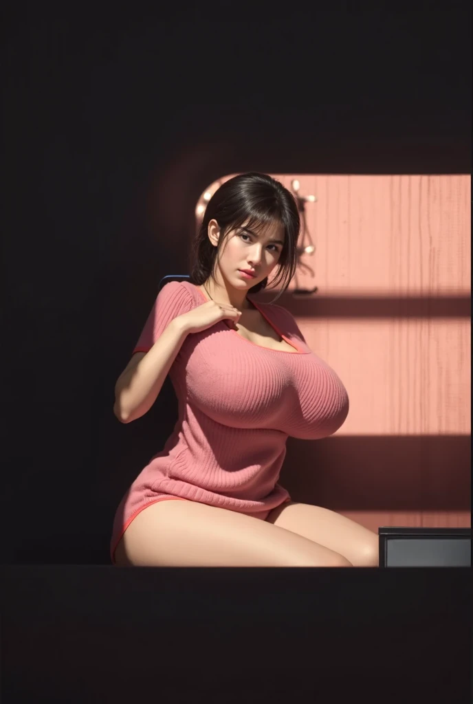 Yoga Wear，Open legs，Open-mouthed，Huge breasts