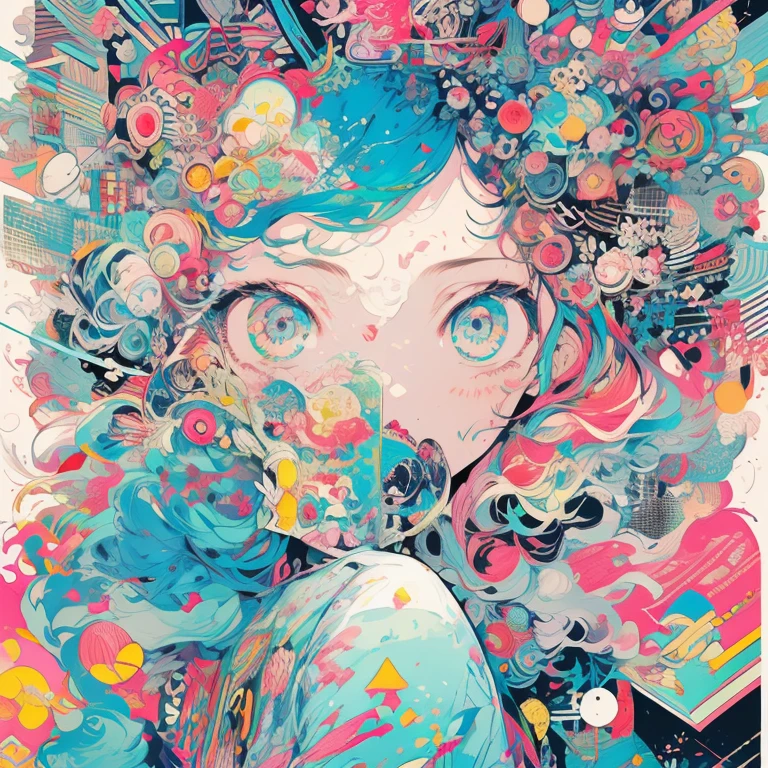 masterpiece,best quality,<lora:TUYA5:0.8>,surrealistic,tuyawang,abstract,doodle art,1girl,