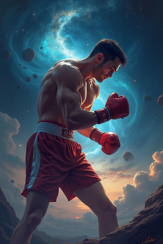 (best quality,height:1.2),realistic,Masterpiece:1.2,Portrait,colorful,studio lighting,spark,Muay Thai fighter,character design,Muay Thai fighterผู้กล้าหาญ, Thai boxer, muscular body,intense stare,Focused expression,Red and white gi,Black belt,Hot aura,Action pose,Fire Fist,Heat and energy,Radiation power,fighting posture,bright colors,Energy Blast,Highly detailed lighting effects,Street fight scene,Reliable definition of muscle,Smoke and sparks,Eye-catching elements,Pay attention to facial features. woman big boobs