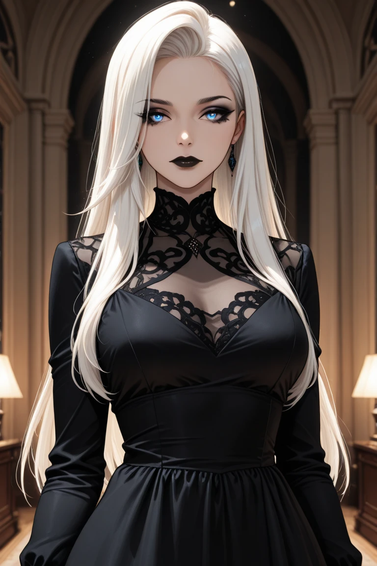 (best quality,4k,8k,highres,masterpiece:1.2),ultra-detailed,(realistic,photorealistic,photo-realistic:1.37),black long dress,big hat,witch clothes,beautiful detailed eyes,beautiful detailed lips,extremely detailed eyes and face,longeyelashes,friendly smile,slim body,standing,shy expression,soft lighting,traditional oil painting style,vivid colors,soft pastel color palette