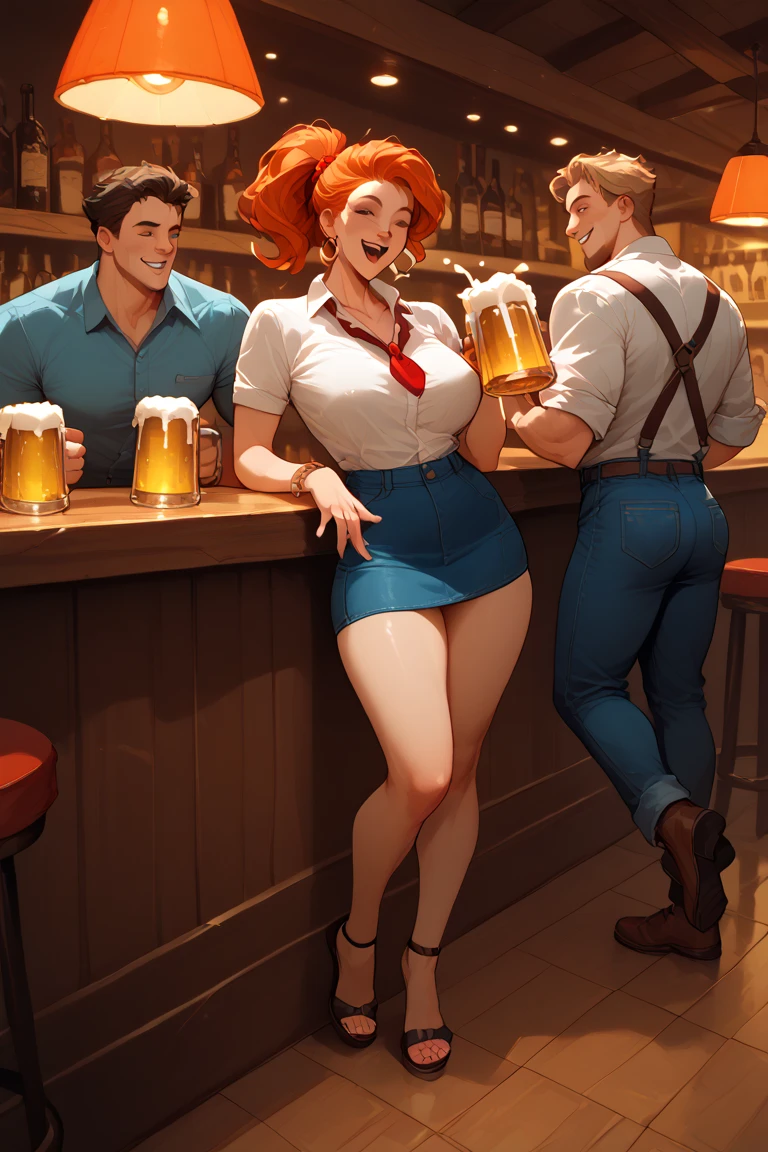 1girl, 1boy, Wide angle, cafeteria, people in background, crowded background, man fucking woman in missionary style sex, biting lip, sex vaginal creamiper, cum in genitals, women, seductive expression, skin imperfections, acne, chapped lips, redhead, twin braids, crowded, crowd of people cheering and shocked, unbottoned blue shirts, short skirt, alluring pose, black stockings, open jacket, sexy neckline, large neckline, detailed eyes, detailed lips, 16k, photorealistic, real photo, nikon d800, skirt lift, genitals visible, private hair, photorealistic, bright lighting perfect composition, hyperrealistic, super detailed, 8k, high quality, trending art, trending on artstation, sharp focus, studio photo, intricate details, highly detailed, art by greg rutkowski
