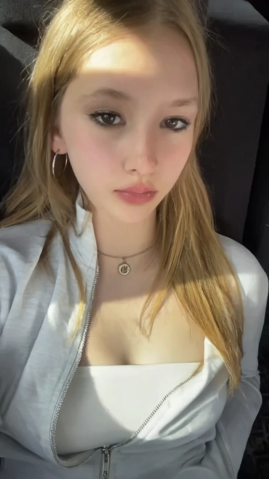 arafed woman with a man behind her looking at her cell phone, 18 years old, 19 year old girl, 1 6 years, Foto de perfil, Retrato Sophie Mudd, taken in the early 2020s, 21-year-old, Anastasia Ovchinnikova, 2 2 years old, Imagen de perfil, Alexa Gracia