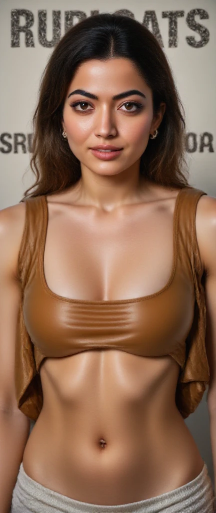 german woman, brown hair, borwn ponytail, brown eyes,white tight T-shirt, big breast,gold chocker, blue tight Jeans,