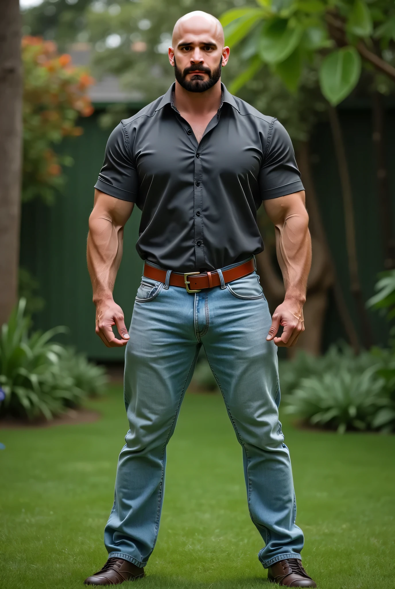 Hombre musculoso con pene grande