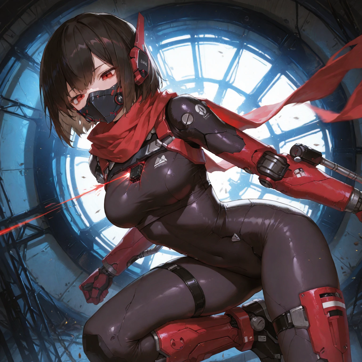 (best quality, masterpiece:1.2), ultra high res, front lighting, intricate detail, Exquisite details and textures, (beautiful detailed eyes), (beautifully detailed face:1.2), (detailed skin:1), absurdres, cinematic lighting, dynamic angle, dynamic pose, 
ninja, reflective, energetic, smooth thighs, petite, pale skin, small breasts, sweaty, katana, action pose, skin tight, (closed eyes:1.2), mask,
 <lora:style:1>