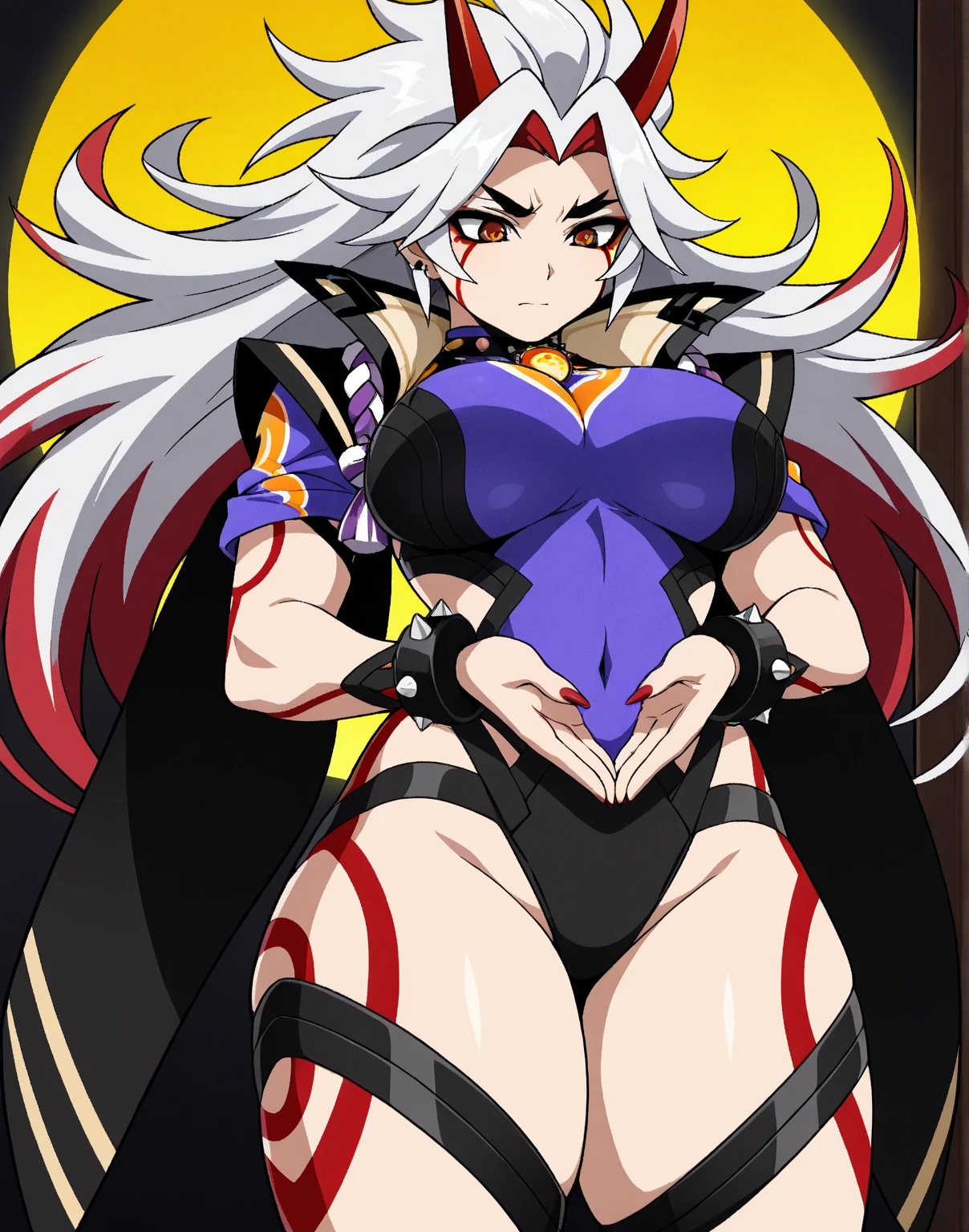 annangle,huge chest, curved, female,fantasyhere is a cartoon picture of a woman with a very large chest, , vest, pants, black hair, sacred aura, inspired by Luma Red, the non-binary deity of spring, ethereal rainbow nimbus, the butterfly goddess of fire, inspired by Marie Angel, will have shining around her, like the sun goddess, "uwu the prismatic person, big breast, happy, beautiful eyes, , full body, walking, long dress, long dre, nun, priestess, saint, body of venus, curved, huge chest, forest, walking, smile, sharp teeth, black coats, coat, jacket, maid, butler, pantyhose, jacket, shirt, black cloths, body suit, maid,,pants,long skirt