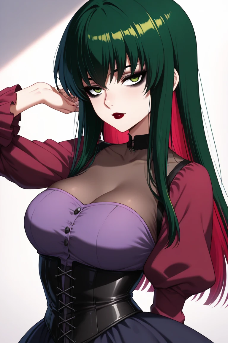 (masterpiece:1.4),(Highest quality:1.4),(Absurd:1.4),Morrigan_Aensland, green hair, nsfw, (pubic hair), vaginale, Sex, spread pussy, Pussy juice, Ecstasy face、morrigan_aensland,