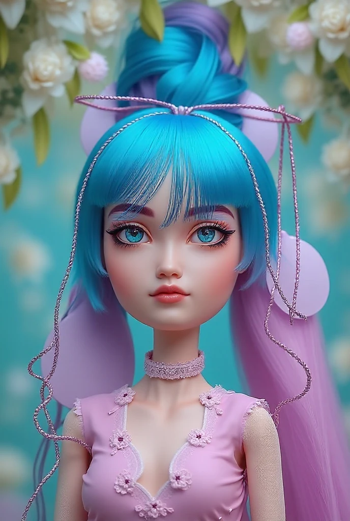 (NIJIFTB), a cartoon character with a pink hair and blue eyes wearing a blue dress and pink earrings and a blue dress with pink flowers on it's shoulders,
<hypernet:sgqo1n:1>