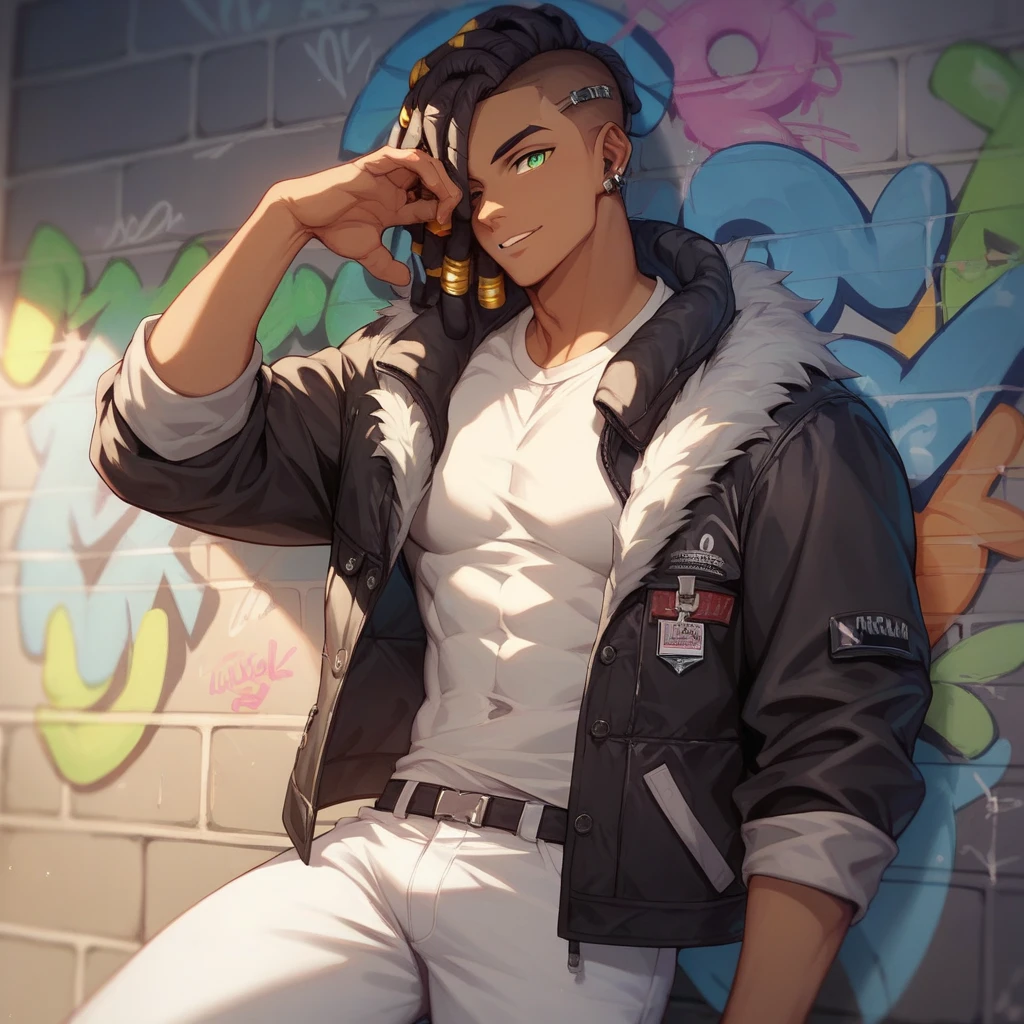 4K, high resolution, Best quality, Masterpiece, perfect colors, perfectly shaded, Perfect lighting, posted on e621, (by Chunie), Furry, anthro, Furry art, ((Portrait)), Male rabbits, Gray Rabbit, Rabbit ears，(two-toned fur), hairy bodies, red color eyes, (Seductive look:1.2), fit body, perfect male figure, Wear men's shorts,Abs，musculature,Detailed fur, Detailed face, Perfect face, (The stands up), Detailed background, ((Bonifasko lighting)), tailed, (Detailed eyes), perfect pupils，suntanned skin