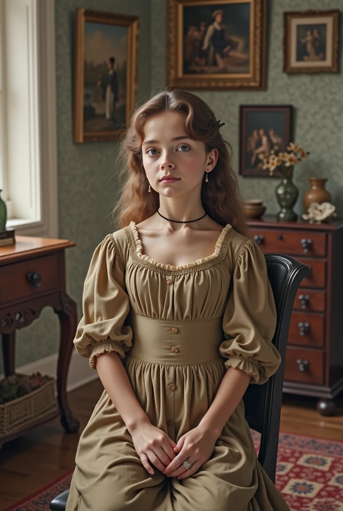 À la Fed image of a girl in a white lace dress and Leonardo da Vinci notes background, stunning young ethereal figure, portrait of a magical girl, portrait of a young witch girl, girl in steampunk clothes, musician girl in lace clothes, Natalia Dyer, Daphne Keen, portrait of a young witch, a girl with magical powers, inspired by Irakli Nadar, Inspired by William Mustoster Lockhart, top quality, detail, detail, masterpiece, high image quality
