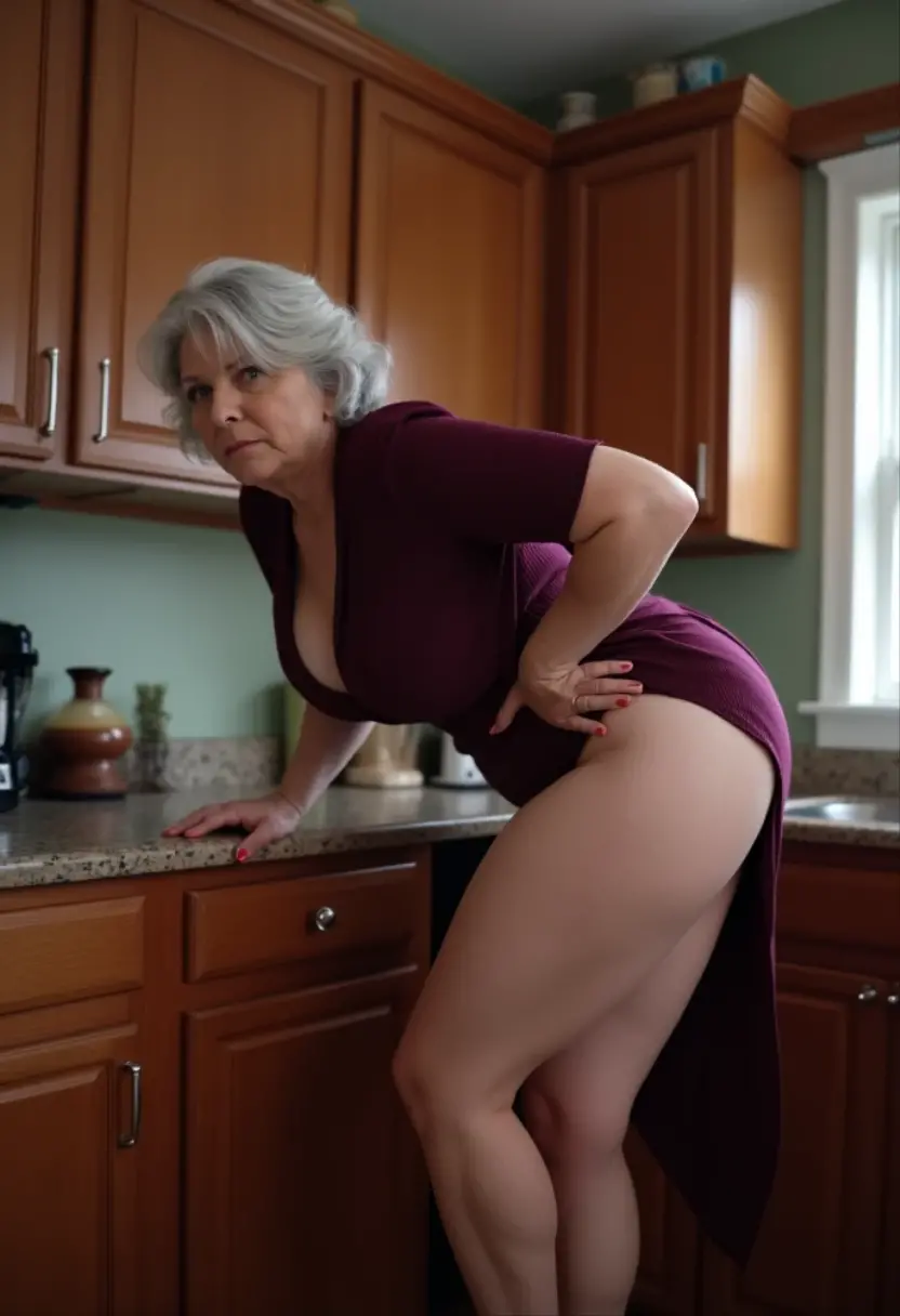 Woman cooking、age19、(Dressed naked with hijab,Wear a slim mini apron:1.3)、4K、((hight resolution、tmasterpiece、top-quality:1.3)),Fine skin、sharp focus、Soft lighting、dynamic ungle、(Detailed face:1.2)、(((In the kitchen))) Cute smile Viewer's Perspective Colossal tits tying hair Sleeveless Stretch your upper arms Stretch your shoulders cleanness Large kitchen Beautiful kitchen ((Beautiful straight wavy curls,By bangs)) put down hands,Prepare the coffee a little bit smile ((There is no fabric on the back of the apron、Cracks in the buttocks are perfectly visible.))((It's sex in the kitchen:1.3))(((This is a sex apron)))(((Cracks in the buttocks are perfectly visible)))((Stretch the buttocks further,Exposing cracks))at this、Very thick and rigid upright type available This is a very big one .. Juice overflows from the opening of the girl's vagina