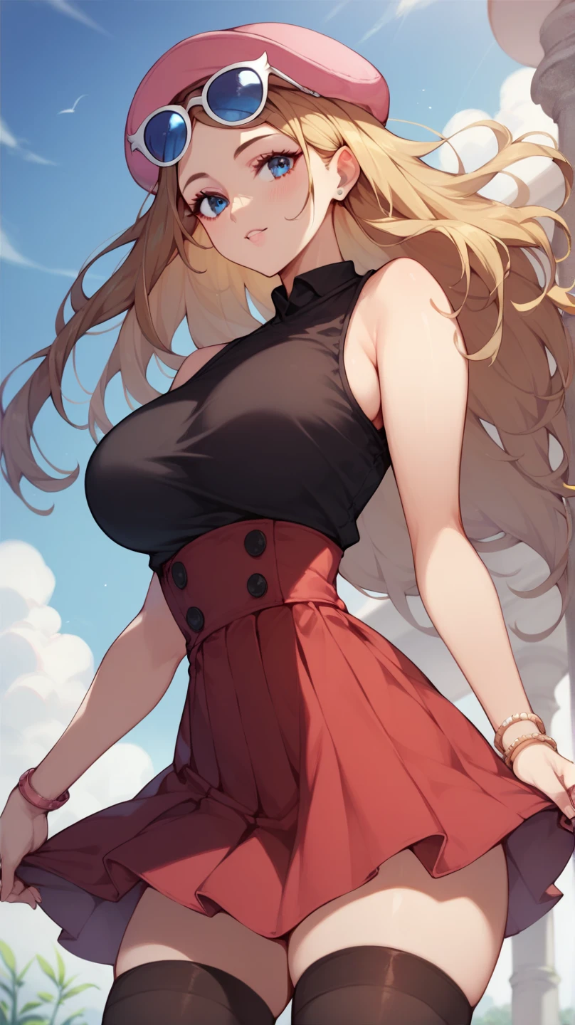 anime artwork score_9, score_8_up, score_7_up, score_6_up, score_5_up, score_4_up, source_anime, BREAK, thick outline, fat outline,
Shiki_XL, blonde, long hair, red eyes, mole under mouth, hairclip, large breasts, BREAK, (polka-dot dress:1.2), red dress, BREAK, wind, floating hair, moon light, night, flower field, flying petals,
<lora:Shiki_XL:0.7>
<lora:PersonalAmi_PonyXL:1.0>