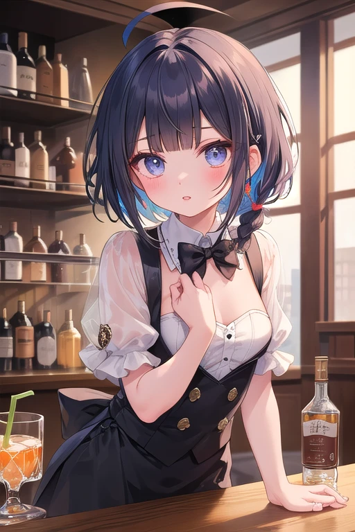 (small breasts:1.3), (perky chest:1.1), (pointed chest:1.0), (fashion magazine cover:1.3),(from below:1.0),(from side:0.9),masterpiece, 1girl, Amazing Cleavage:1.1, thin waist, big ass, Raised sexy, small breast: 1.3, posed cleavage:1.2、solo, looking at viewer, open mouth, have a cute grass of cute beergrass,black hair, dark green eyes, dress, bare shoulders, jewelry, collarbone, sidelocks, hairband, earrings, indoors, off shoulder, :o, sweater, arms behind back, plant, short hair with long locks, gild hairband, off-shoulder dress, sweater dress, off-shoulder sweater, red sweater, dark gord hair, big side hair, very long side hair,is rendered in (masterpiece: 1.2, best quality), with (ultra high resolution) and an exquisite (depth of field). This masterpiece is not only visually stunning but also tells,A scene of cooking in the kitchen by classroom