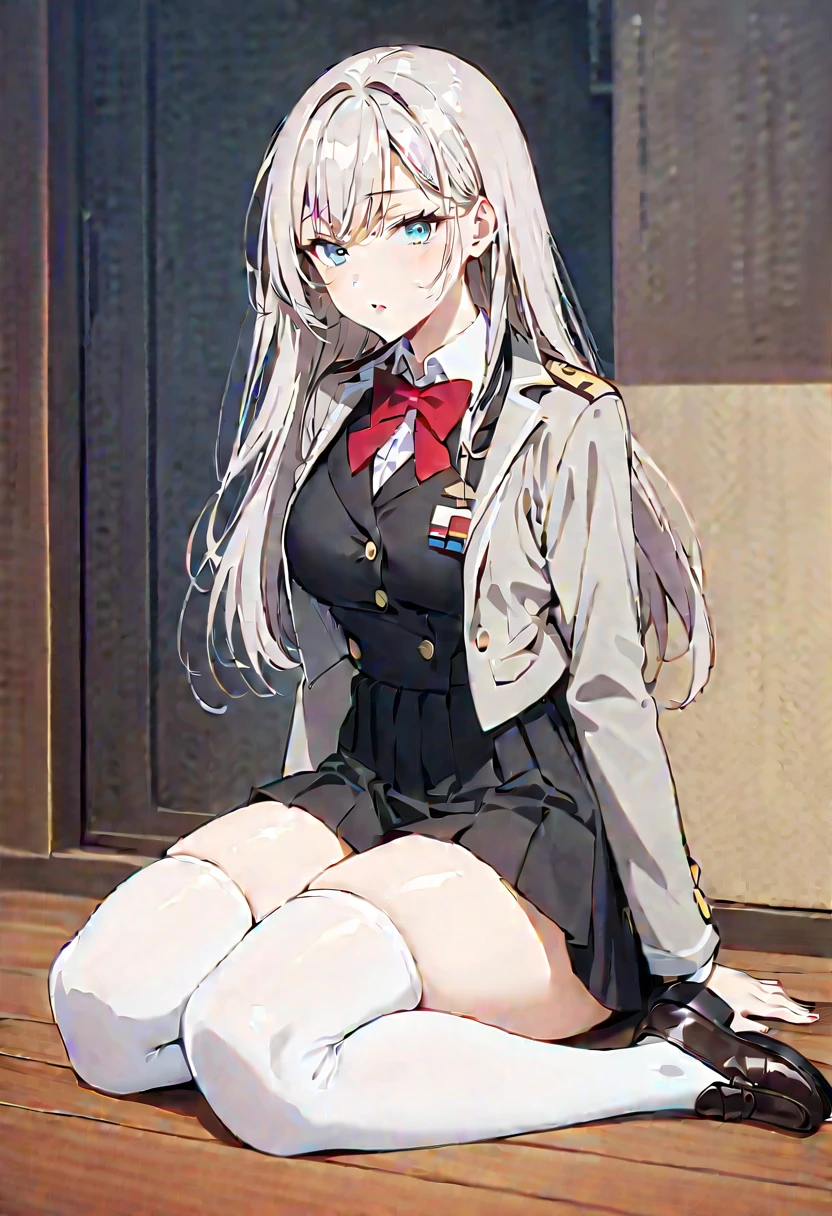 NSFW,Navy uniform、Elementary school girl、7-year-old girl,Pink shortcuts,Very beautiful and Shining Eyes、Shining Eyes、1 girl、Large Breasts、Cat ear、