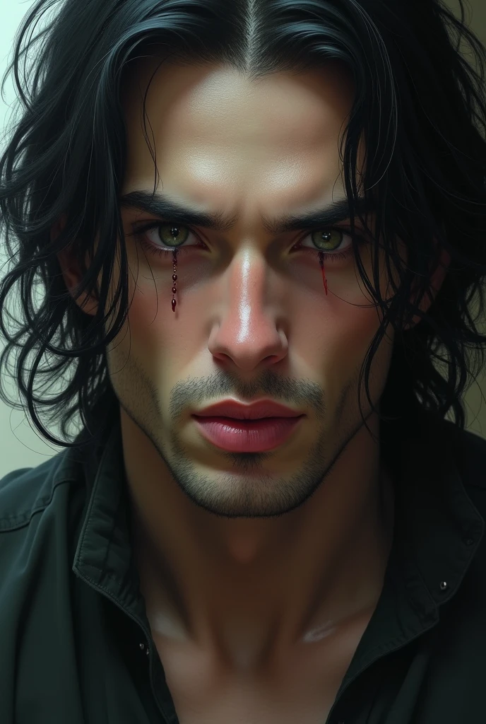 Realistic Digital Painting with Concept Art Elements", (masterpiece),"highest quality", "Expressive eyes", "Perfect Face" "digital painting," "concept art," "realistic," "high detail", "muscular",, "high-res", "ominous aura,", "8k resolution", "oil painting", "darker tone" , "dark saturation" ,"dark feeling", "concept art" , "detailed features" , "detailed eyes" , "1man" , "masculine build" , "brown eyes" , "tattooed neck" , "suit" , "upper body" , "scar over lip" ,"scarred face", "detailed features"