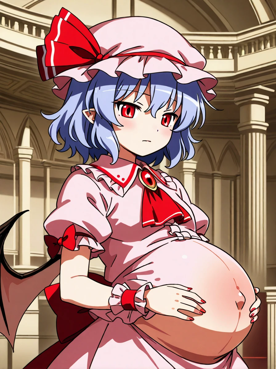 obese remilia scarlet、despise、shortsleeves、Dress style shirt、Petite、close range