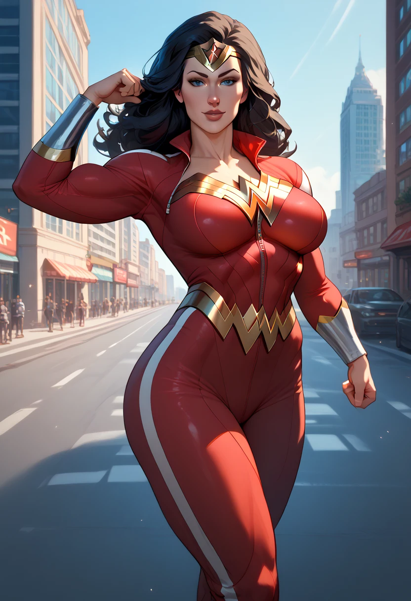 （tmasterpiece，4K分辨率，ultra real photo，The content is very detailed），（white super hero theme，Attractive cleavage，There was a girl in town，wearing Spider-Man costume，She's a superhero），[（（25 age old），（Long gray hair：1.2），Full body lesbian，（eBlue eyes：1.2），（（Spider-Man pose），show strength，jump from one building to another），（（sandy urban environment）：0.8）|（looking over city，natta，dynamic lights），（moon full））] # Lighting：The prompt mainly describes an Ultra HD 4K painting，Very realistic，The content is very detailed。it shows superheroes at the top of the city，wearing Spider-Man costume。The theme in the painting is white superhero theme，The heroine has long white hair，He is 25 years old，The whole character is as shown in the picture。In terms of depicting superheroine action，Spiders were used,a hologram