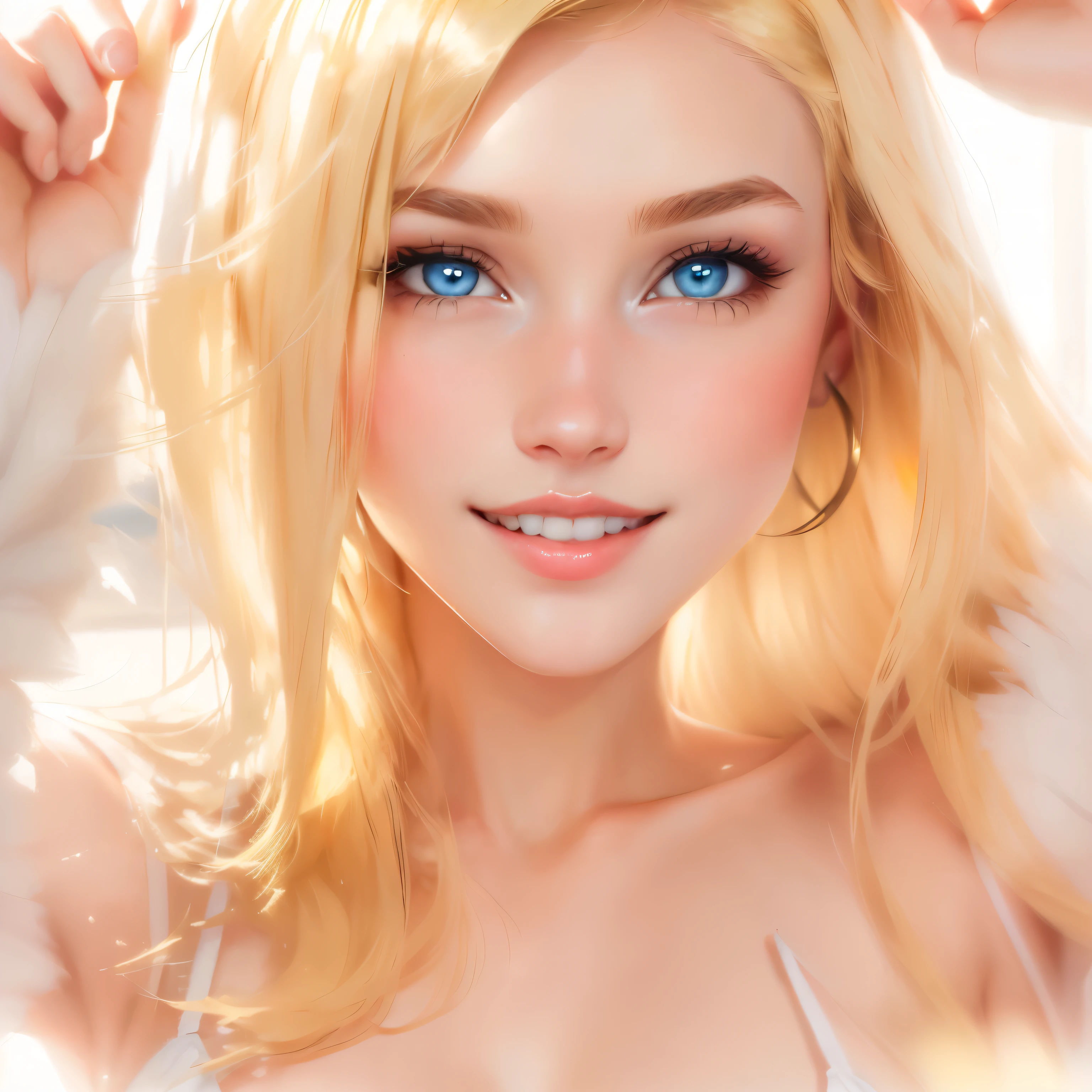 (best quality,ultra-detailed,photo-realistic:1.37),bright and vibrant colors,studio lighting,playful expression,stylish makeup,Fur Coat,Blonde hair flowing in the wind,alluring eyes,glossy lips,sexy pose, smiling in a confident and seductive way,posing for a professional photoshoot,shallow depth of field,highlighting the main subject,soft natural lighting,creating a dreamy and magical atmosphere.