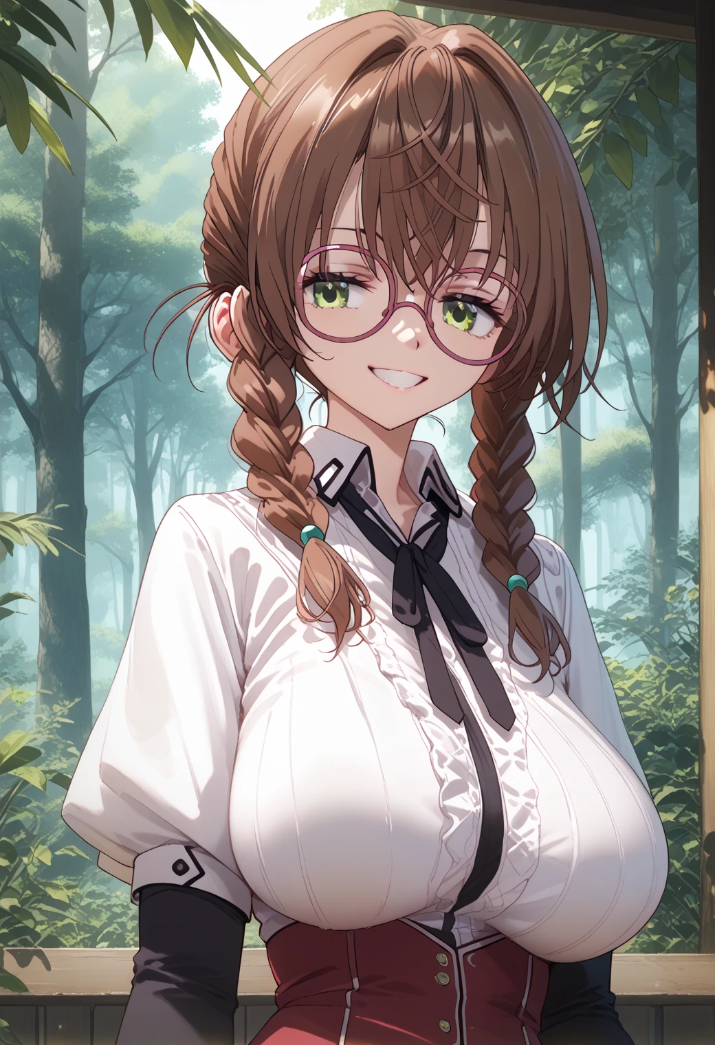 nsfw,(super fine illustration,8K CG wallpaper,best quality,extremely detailed,ultra high res,best aesthetic),(cowboy shot,from front),idolmaster, {{{hina araki}}}, (20yo, beautiful girl, cute girl), (beautiful brown eyes), (beautiful orange hair), (((short hair))), (waviy hair), (wet hair), (wet skin), (sweat), (steam), (flat chests, large breasts), (nude), (wet, sweat:1.3), (glasses), dining room, sitting,((cum on body:1.9, cum on hair:1.9. cum on face:1.9, cum on mouths:1.3,cum on table 1.9)),((multiple boys, peeing on a girl, facial, cum on mouth, cum on body, multiple penises, gangbang))),ecstasy torogao, saliva trail, nose blush,(shyness (smile)), ((cum on pizza:1.3)), ((eat cum:1.3)),(peace sign:1.5),