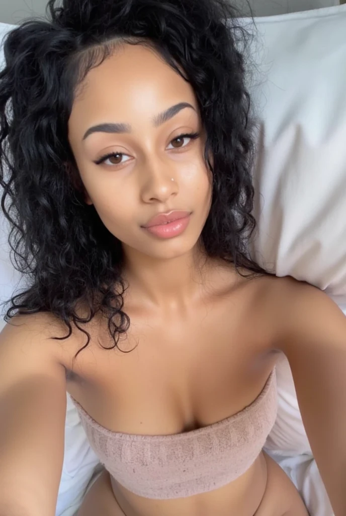 photorealistic, sharp focus, raw amateur photo, beautiful 29 yo persian-russian girl [Vladlena Farideh|Anahita Oksana], just woke up, take a selfie in bed, thin see through black nightgown, thick body, curly hair, detailed skin texture & pores, (goosebumbs:0.7), looking at viewer, face focus, taken with mobile camera, film grain, flashlight, instagram LUT