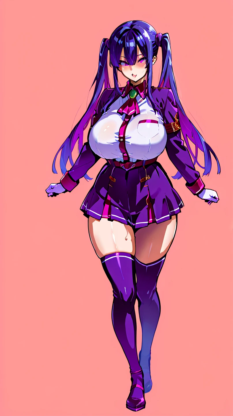 <lora:yokota-style_v1.0:1>, ((masterpiece, high quality, detailed face, expressive eyes, full body)), <lora:meer_cambell_v11:0.6>, meer campbell, pink hair, long hair, star hair ornament, large breasts, blue eyes, ,sexy office lady, office uniform, micro skirt, (white and purple uniform:1.2), (high heels:1.2), <lora:office uniform:0.75>, (laced pantyhose:1.1), {cat's eye glasses|shining eyes}, playboy bunny, fake rabbit ears, rabbit tail, strapless leotard, wrist cuffs, (high heels:1.1), {pantyhose|fishnet pantyhose}, , woman, shimmer lipstick, teddy lingerie, makeup, (tattoed:1.2), solo, 1girl,