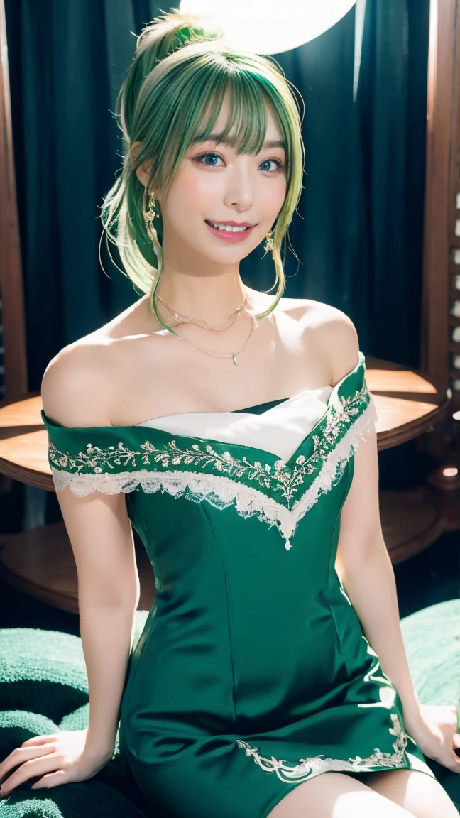 (8k, RAW photo, best quality, masterpiece:1.2), (realistic, photo-realistic:1.37),1girl, dress, green eyes, long hair, ultra detail cloth, beautiful decoration on dress,