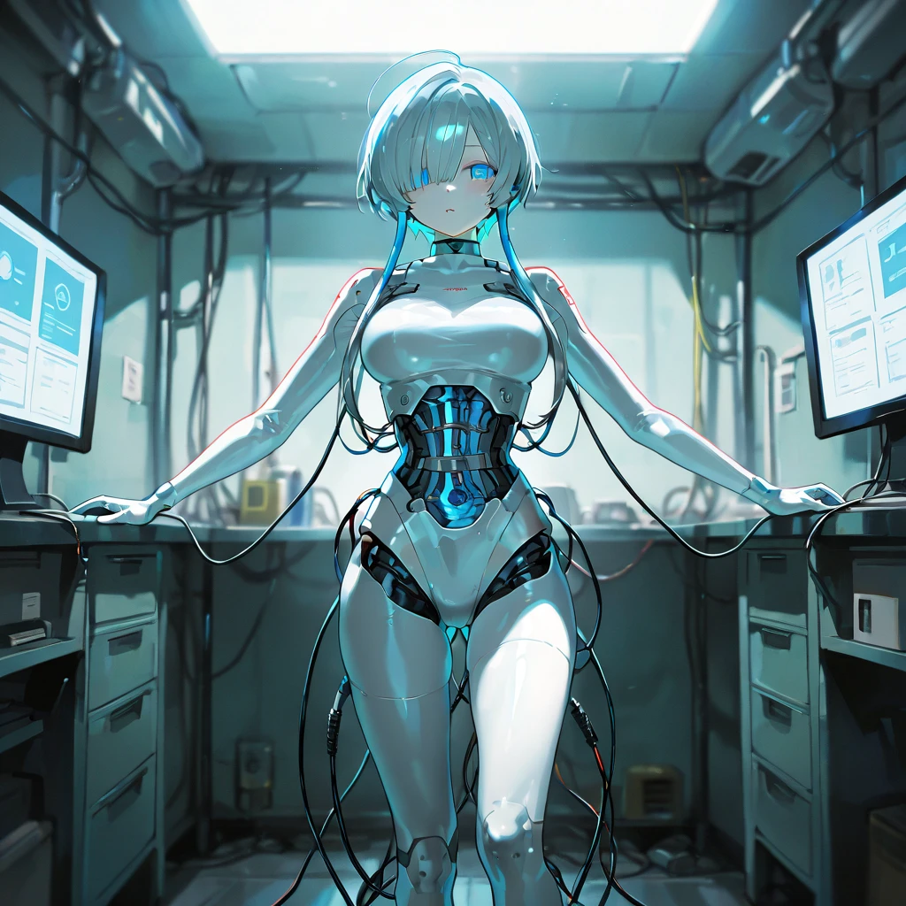 (masterpiece, top quality, best quality, official art, beautiful and aesthetic:1.2), extreme detailed,colorful,highest detailed ((ultra-detailed)), (highly detailed CG illustration), ((an extremely delicate and beautiful)),cinematic light,
cultivation tank,1girl, long hair, solo, underwater, very long hair, bubble, barefoot, air bubble, breasts, bodysuit, submerged, anklet, convenient censoring, freediving, medium breasts
full body,machine made joints,blood vessels connected to tubes,mechanical vertebra attaching to back,mechanical cervial attaching to neck,expressionless,wires and cables attaching to neck,wires and cables on head,character focus,science fiction,blood,